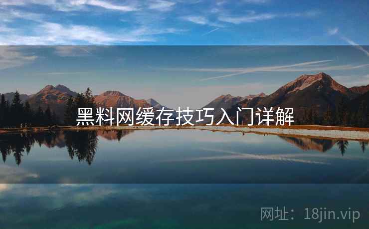 黑料网缓存技巧入门详解 黑料网缓存技巧入门详解